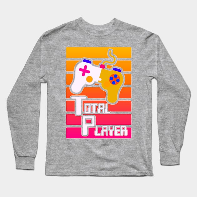 Colorful Total Player Gaming Design Long Sleeve T-Shirt by AlondraHanley